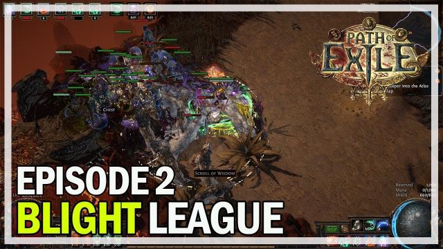 Path of Exile - Blight League Necromancer Let's Play Part 2 - Maps