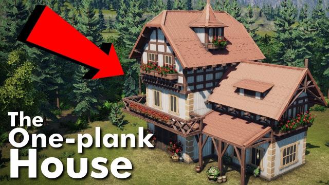 I Built a House in Planet Coaster Using Just a Wooden Plank Piece