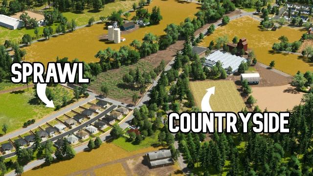 How Suburban Sprawl is DESTROYING the Countryside in Cities Skylines!