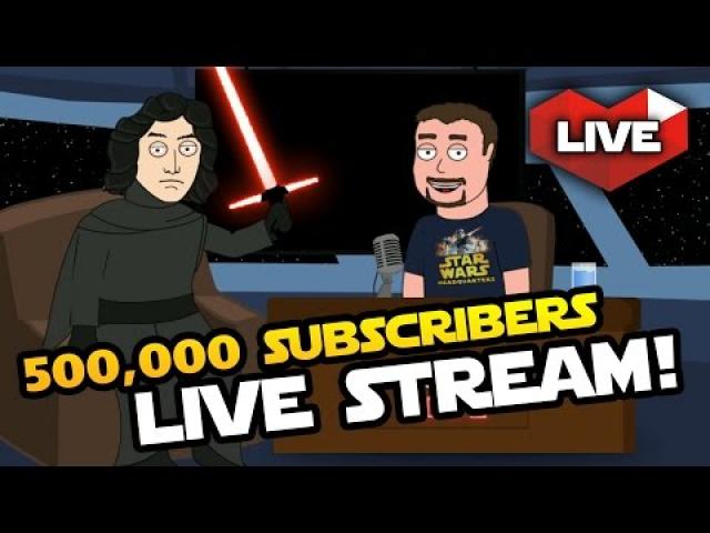 Star Wars HQ 500,000 Subscriber Animated Live Stream Special! HUGE GIVEAWAY!