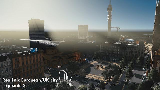 Cities: Skylines - Realistic European/UK City [EP.3] - Pedestrian zones and public housing