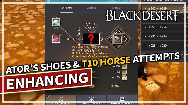 Enhancing TET Ator's Shoes & T10 Horse Attempts Journey | Black Desert