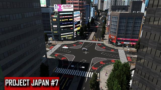 Cities: Skylines - PROJECT JAPAN #7 - Hanareatu central intersection and mixed-density neighbourhood