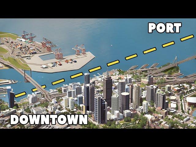 This is what happens when you build a PORT next to DOWNTOWN  | Cities Skylines: Oceania 43