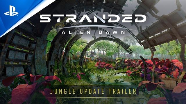 Stranded: Alien Dawn - Free Jungle Update Launch Trailer | PS5 & PS4 Games