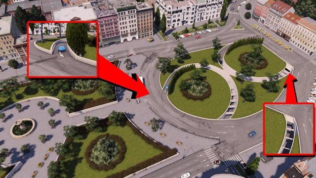 Roundabout Tunnels (real life inspiration) - Cities Skylines: Custom Builds