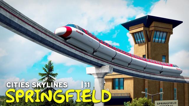 Springfield Monorail! | Cities Skylines | 11