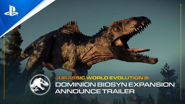 Jurassic World Evolution 2: Dominion Biosyn Expansion - Announcement Trailer | PS5 & PS4 Games