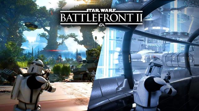 Star Wars Battlefront 2 - NEW CLONE WARS MAPS Gameplay! Kashyyyk, Kamino, Naboo!