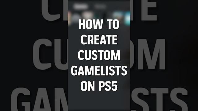 New PS5 System Software Update - How To Create Gamelists #Shorts