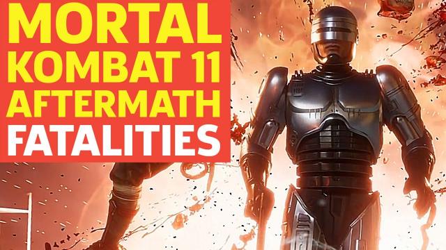 Mortal Kombat 11 Aftermath Robocop, Sheeva, Fujin Fatalities, Stage Fatalities and Fatal Blows