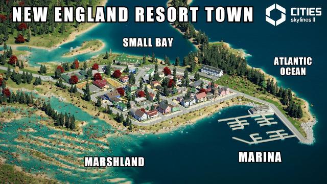 This New England Resort Town required Extra Creativity in Cities Skylines 2