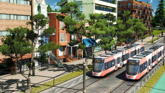 Building Tram Lines EVERYWHERE In Cities Skylines!