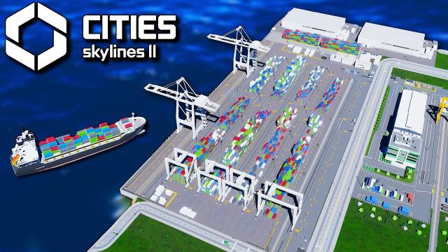 Building a MASSIVE Harbor Complex in Cities Skylines 2!
