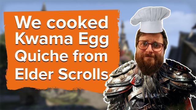 We cooked Kwama Egg Quiche from The Elder Scrolls Online