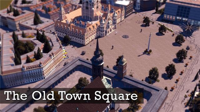 Realistic Old Town Square - Cities Skylines: Custom Builds