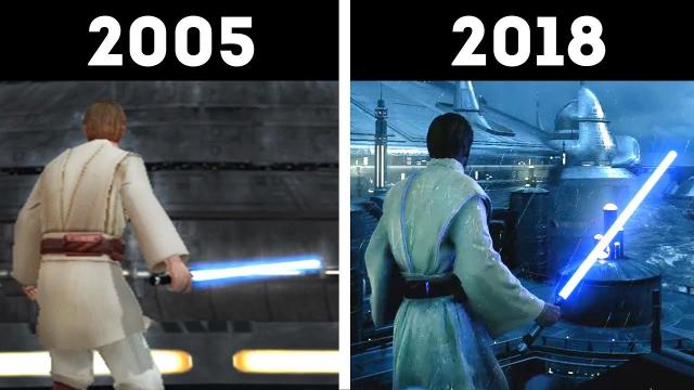 Obi-Wan Kenobi 2005 vs 2018 Version (Old vs New!) - Star Wars Battlefront 2