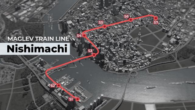 Maglev Train Ride through Nishimachi - Cities Skylines [4K]