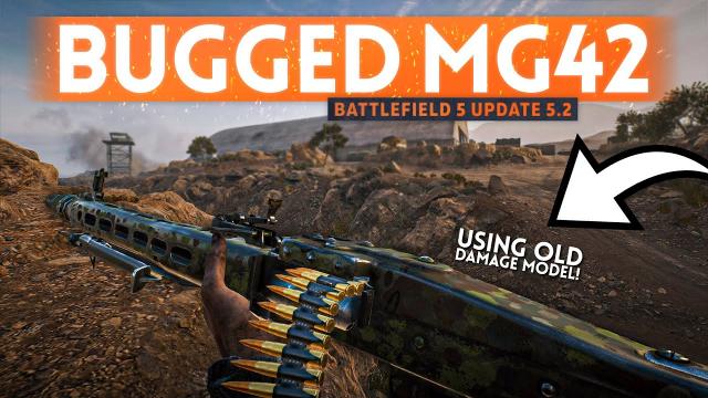 BUGGED MG42 Uses Old Damage Model ???? Is Now Monster Gun! -Battlefield 5 (Update 5.2 TTK Change)