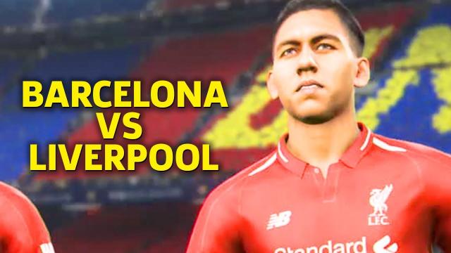 PES 2019 Gameplay on PS4 Pro - Liverpool Vs. Barcelona