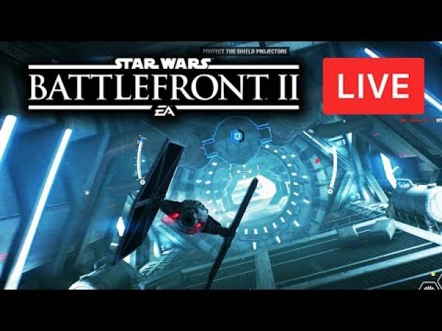 Star Wars Battlefront 2 LIVE - Epic Space Battles Multiplayer Gameplay! Starfighter Assault!