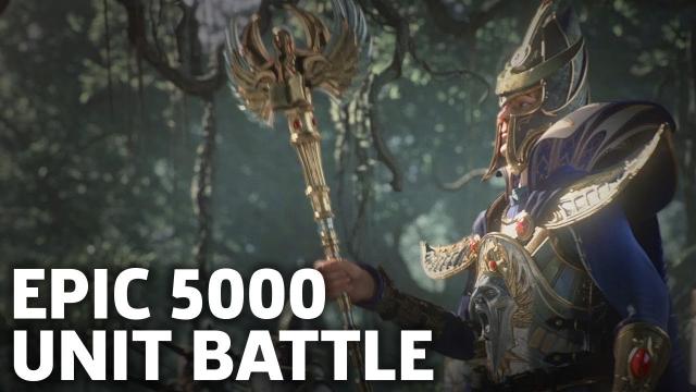 Total War: Warhammer 2 - Epic 5000 Unit High Elves vs Chaos Battle Gameplay