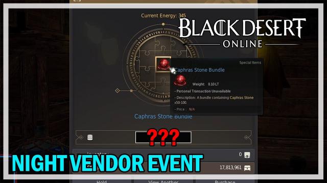 Night Vendor Rolling Event - Black Desert Online