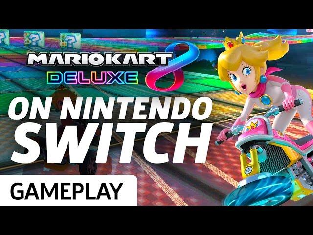 Rainbow Road & Bowser's Castle Gameplay - Mario Kart 8 Deluxe