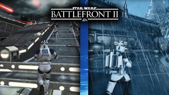 Star Wars Battlefront 2 - New Kamino (2017) vs Old Kamino (2005) New Gameplay!