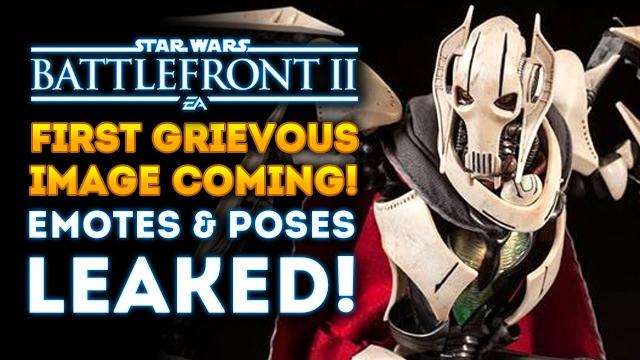 FIRST GENERAL GRIEVOUS IMAGE COMING! Emotes and Poses LEAKED! - Star Wars Battlefront 2