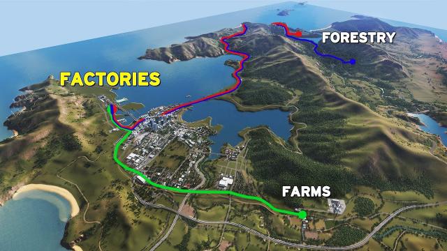 FULL MAP Supply Chain | Cities Skylines: Oceania 21