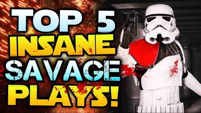 Star Wars Battlefront - TOP 5 INSANE PLAYS & KILLS!  SAVAGE LEVEL 110%!  Play The Objective!