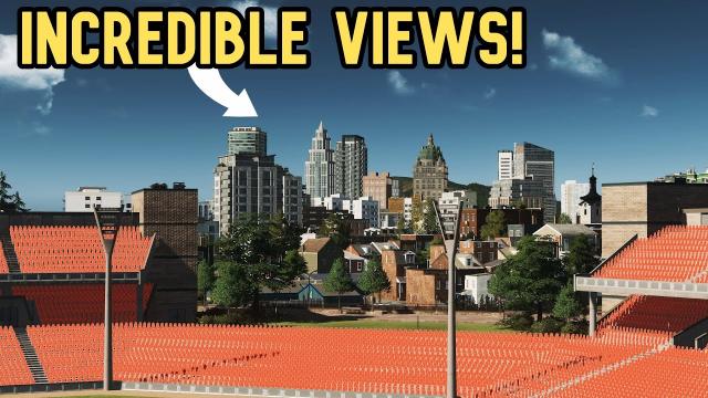 Building the ULTIMATE Baseball Stadium with INCREDIBLE Views in Cities Skylines!