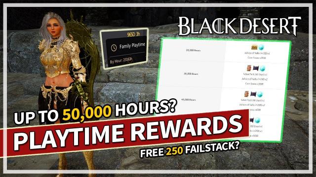 Playtime Rewards Added - Up to 50,000 HOURS! | Black Desert