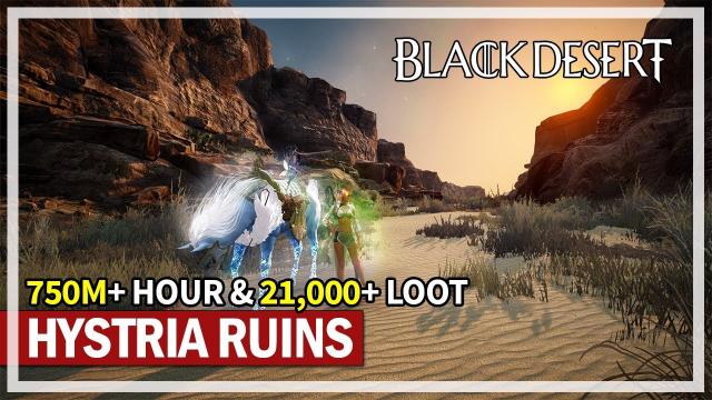750M+ Hour & 21,000 Loot Hystria Ruins Grind - Succession Dark Knight | Black Desert