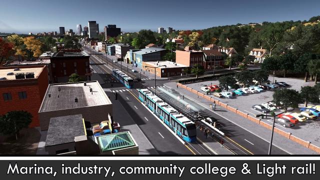Cities: Skylines - Building a realistic US city [EP.13] - New features & light rail/tram/streetcar!