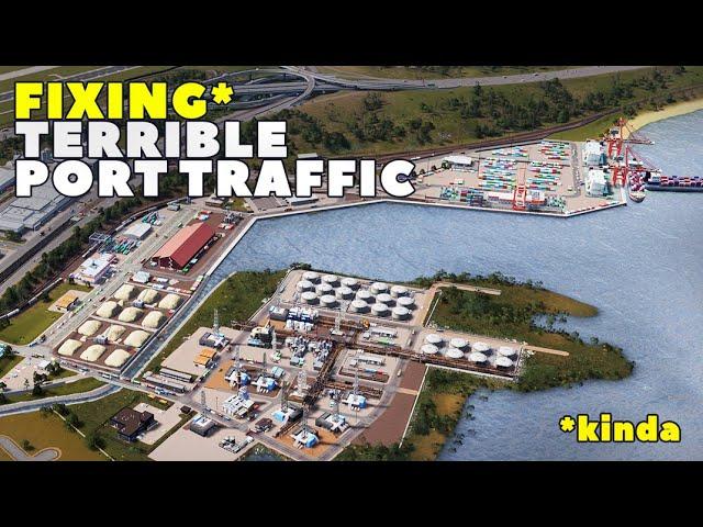 Building a Port and Destroying Traffic | Cities Skylines: Mile Bay 22