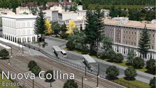 Cities Skylines: Nuova Collina - Train Station, Bus stops, Gas station and vineyards #5