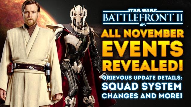 All November Events REVEALED! Squad Changes, Wookiee Warrior Nerf! - Star Wars Battlefront 2