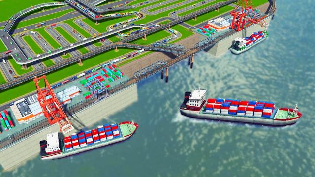 I Can't Believe how EFFICIENT Cargo Ships are in Cities Skylines