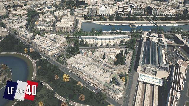 Cities Skylines: Little France - Filling in an empty area with Bibliotheque Nationale #40
