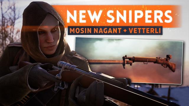 ► 2 NEW SNIPER RIFLES: Mosin Nagant M91 & Vetterli Rifle - Battlefield 1 In The Name Of The Tsar DLC