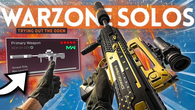 Trying out the MAX DAMAGE ODEN Class Setup in Warzone Solos!