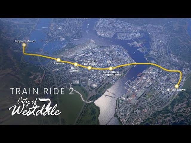 Cities Skylines: First Person Train Ride through Westdale 2 [4K]
