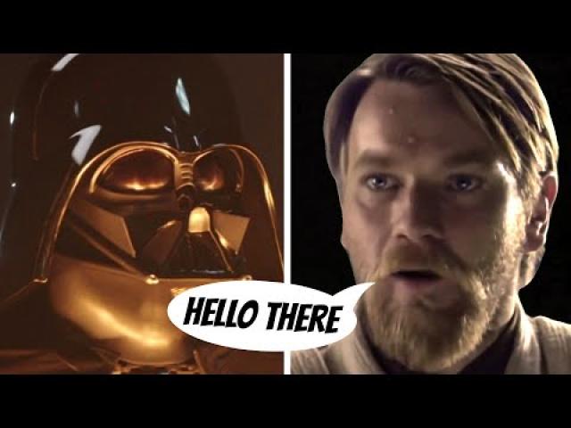Obi-Wan says "Hello There" to Darth Vader