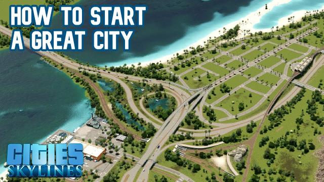 Starting A Realistic City With Important Infrastructure in Cities Skylines | Crystal Reef EP2