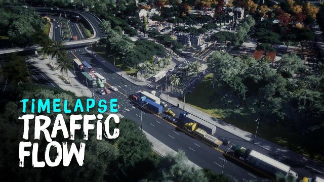 Cities Skylines: Westdale Traffic Flow Timelapse [4K]