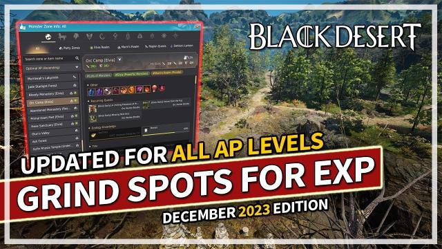 Best Grind Spots for Leveling & EXP - All AP Levels 2023 Update | Black Desert