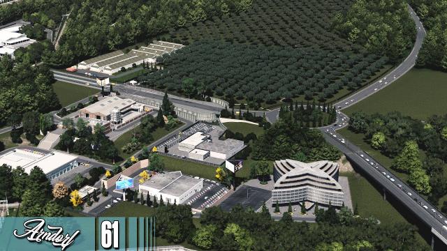 Cities Skylines: Arndorf - A4 Highway, Car Dealerships, Fruit Orchard and IT Company #61