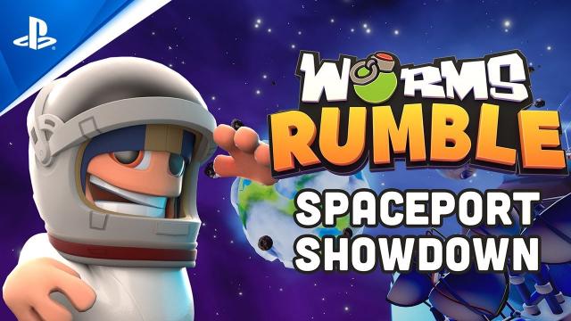 Worms Rumble - Spaceport Showdown Arena Trailer | PS5, PS4